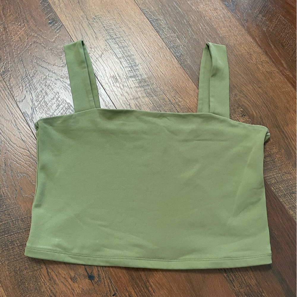 Abercrombie & Fitch Olive Green Strapless Top